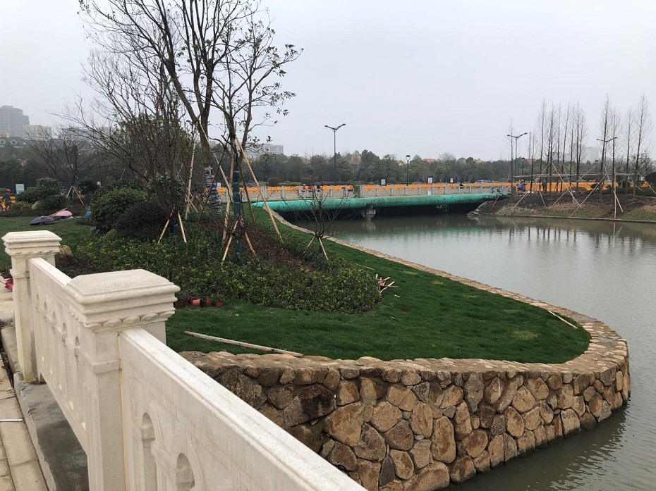 千岛中央商务区入口绿化提升改造及河道疏通工程